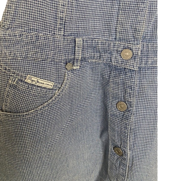 Pepe Jeans Vintage Overalls Denim Dress Size Large - Picture 4 of 13
